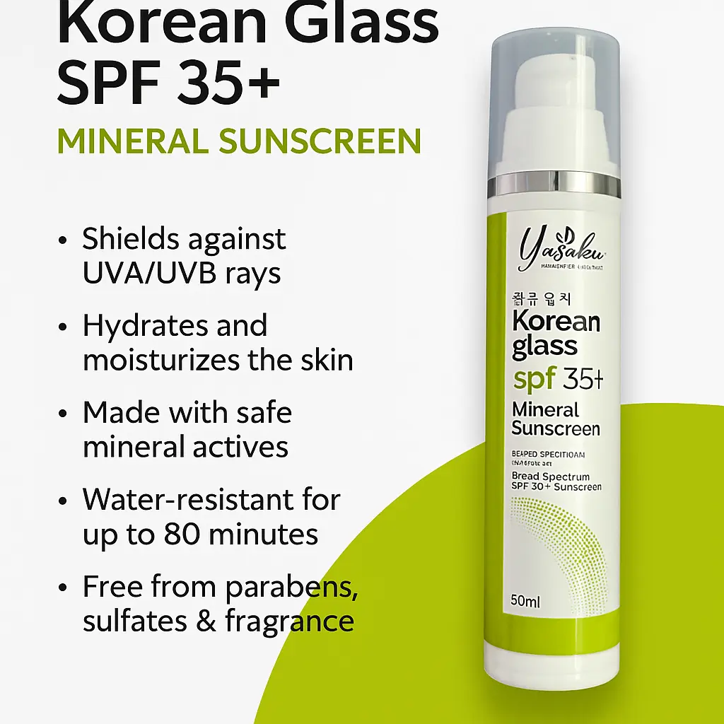 YASAKU - KOREAN GLASS - SPF35+ - MINERAL SUNSCREEN