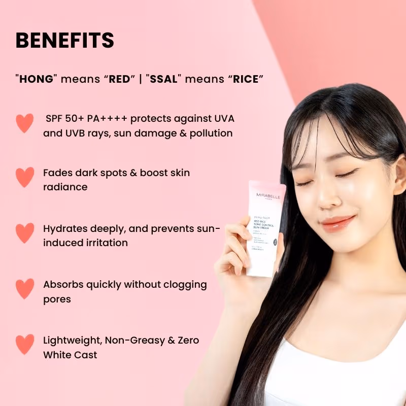 Mirabelle Korea - Red Rice - Sun Cream SPF 50+ PA++++