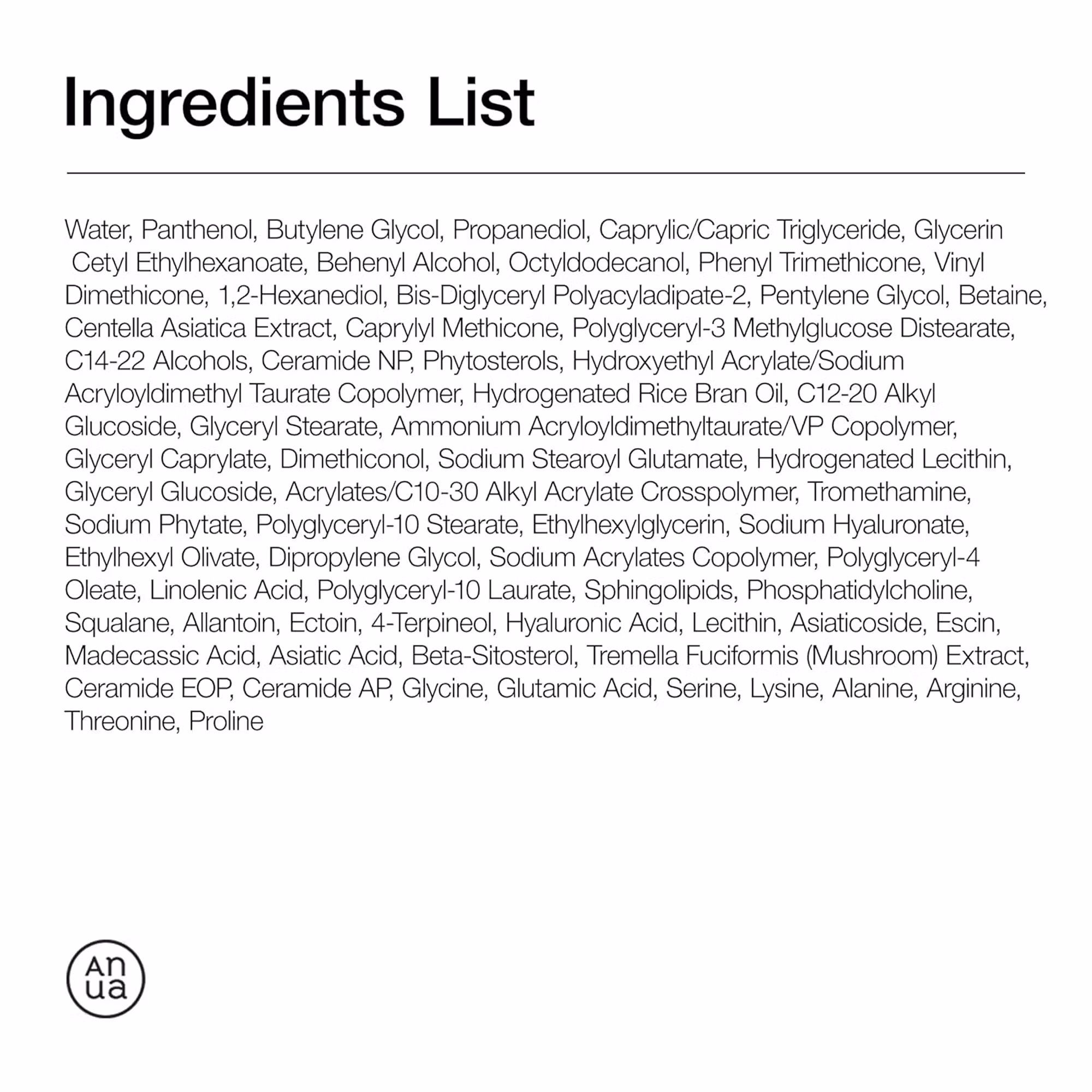 Anua - 3 Ceramide Panthenol Moisture Barrier Cream - with Hyaluronic Acid, Barrier Care & 48H Hydration