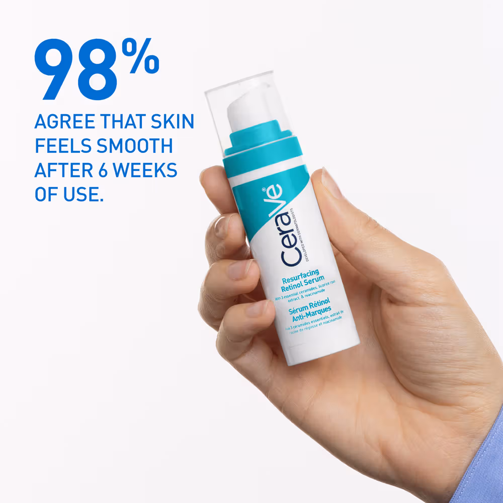 CeraVe - Resurfacing Retinol Serum, - Reduces Acne Marks with Licorice Root Extract & Niacinamide