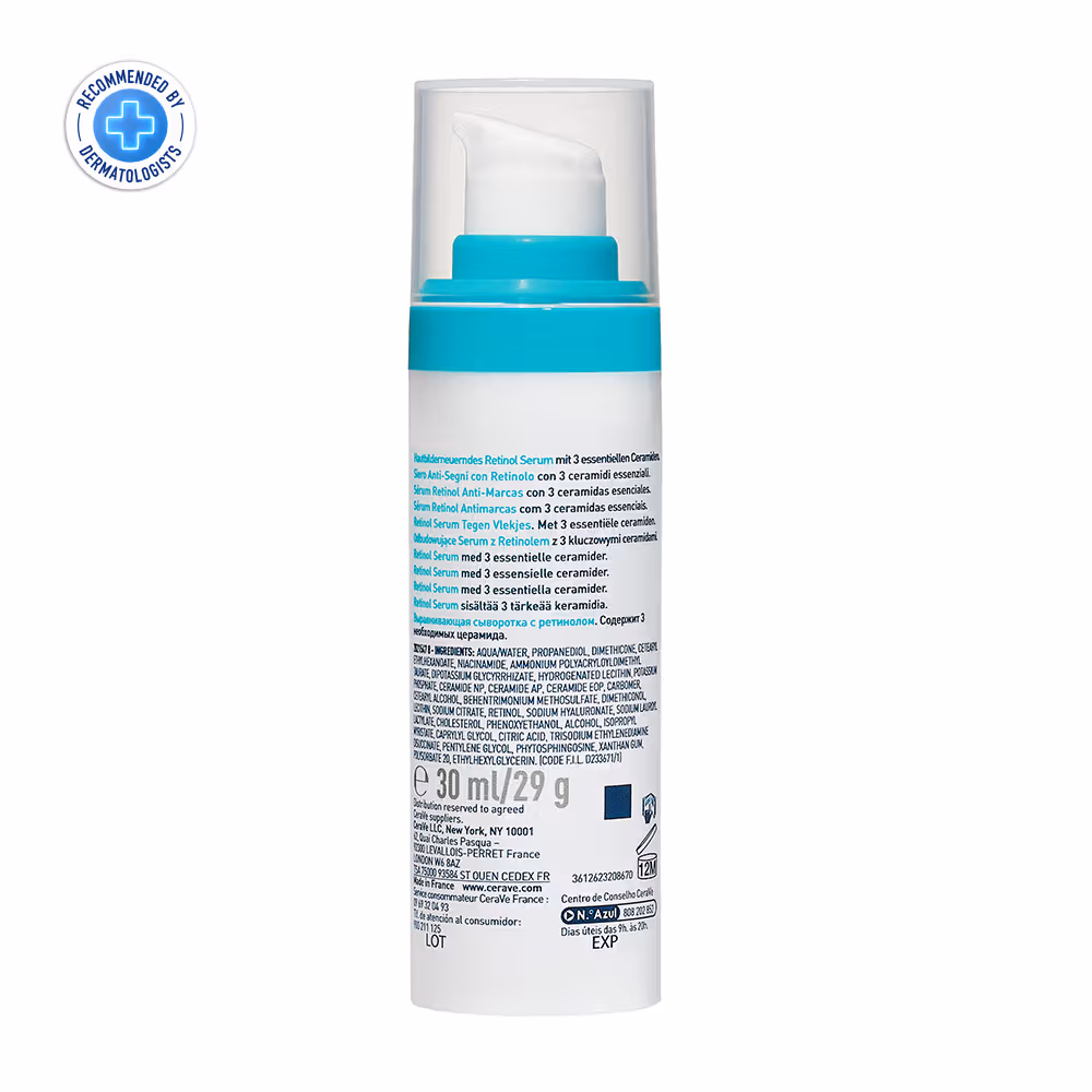 CeraVe - Resurfacing Retinol Serum, - Reduces Acne Marks with Licorice Root Extract & Niacinamide