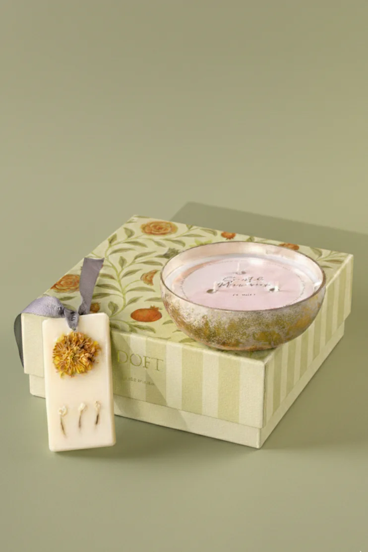 Doft - Various - Mini Bowl Candle Gift Set - Foiled Bowl - Candle & Wax Tablet