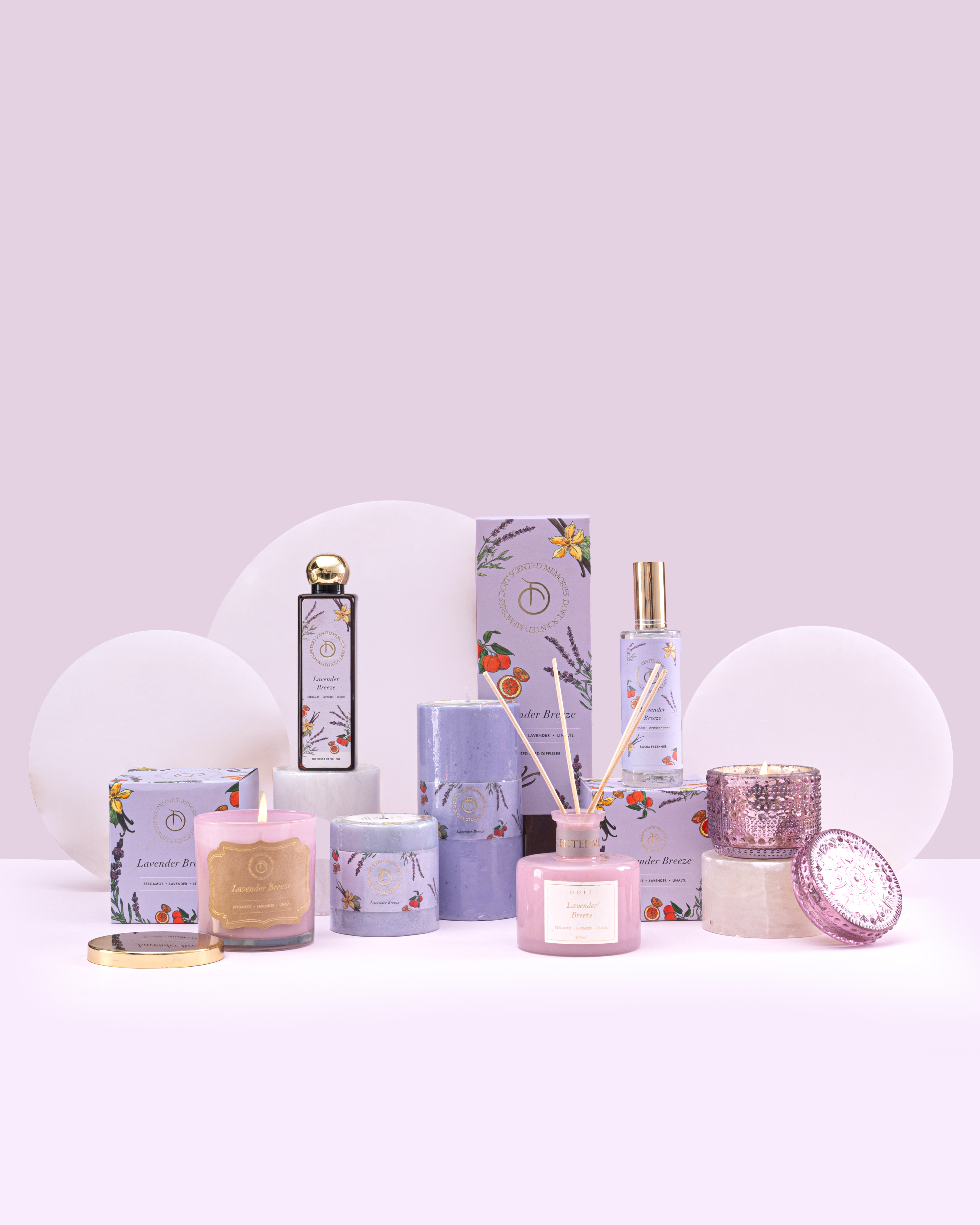 Doft - Lavender Breeze - Scented Reed Diffuser Set