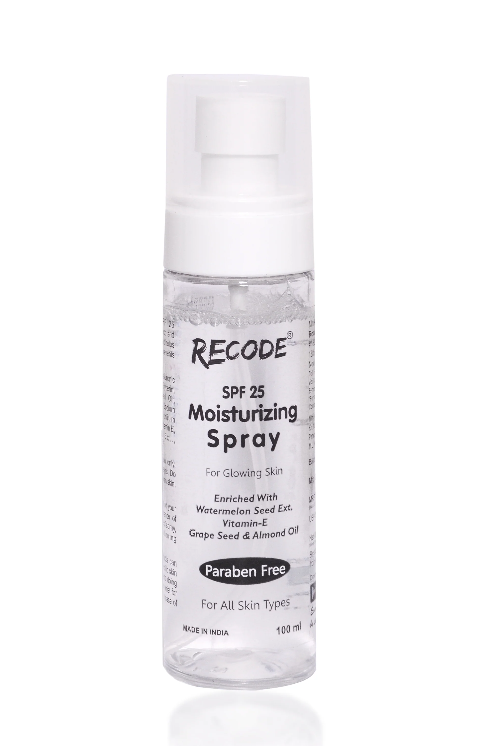 Recode - Hydrating Moisturizing for Glowing Skin - SPF 25 Lotion Spray