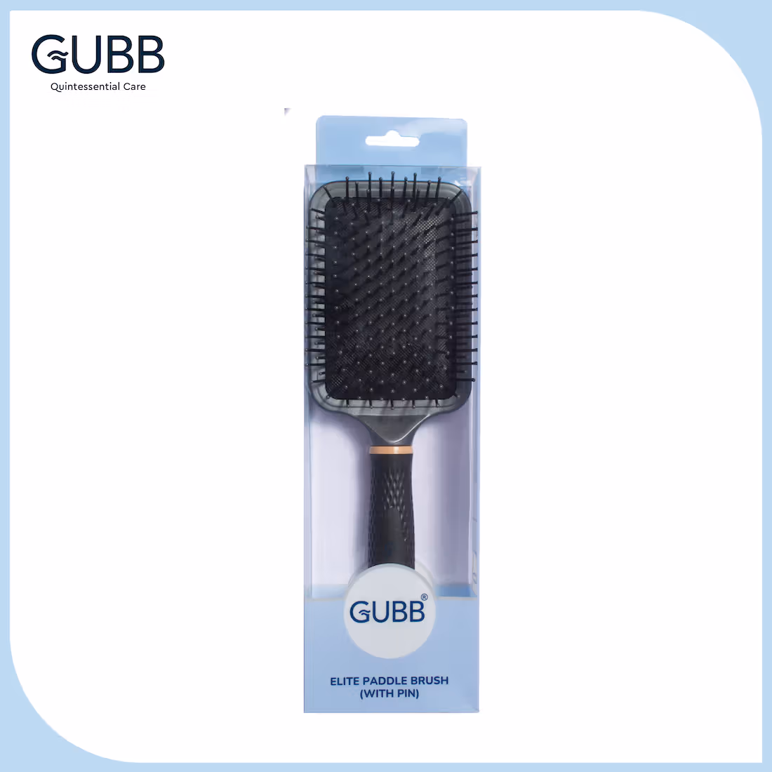GUBB - Elite - Paddle Brush With Pin -For Detangle & Straighten Hai