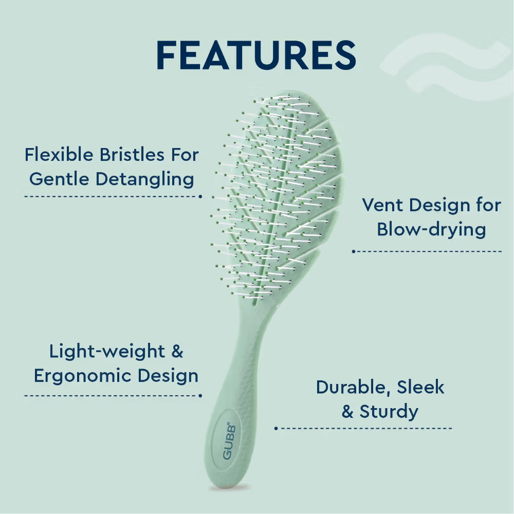 GUBB - Hues French Range - Vents Leaf Hair Brush