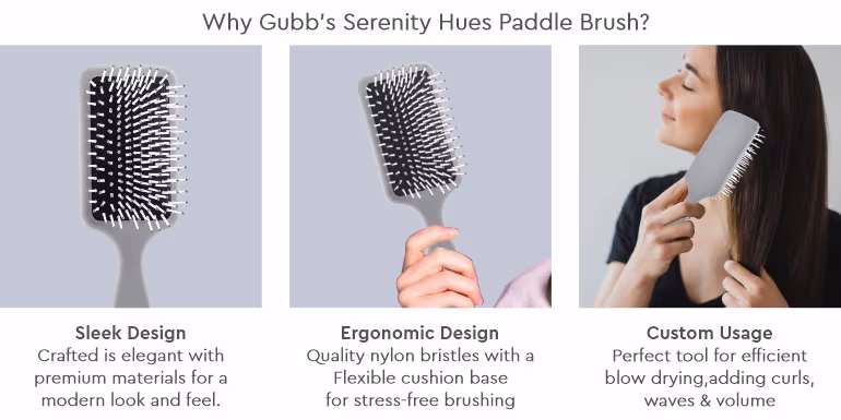 Gubb - Serenity Hues Range - Paddle Hair Brush