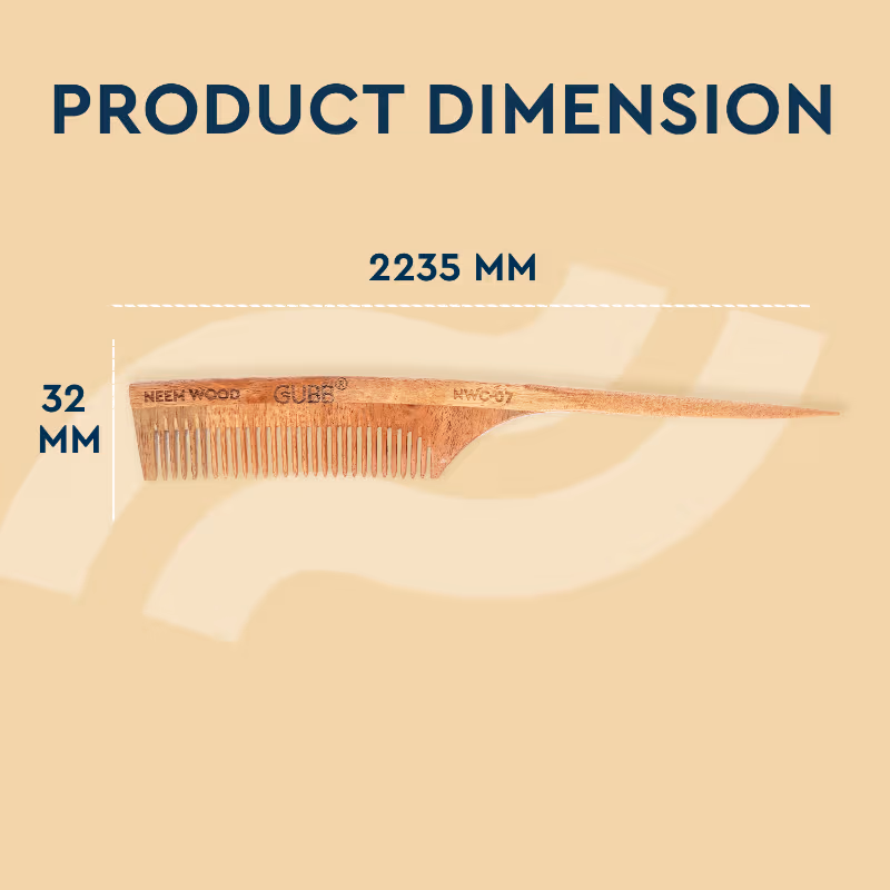 Gubb - Neem - Tail Wood Comb