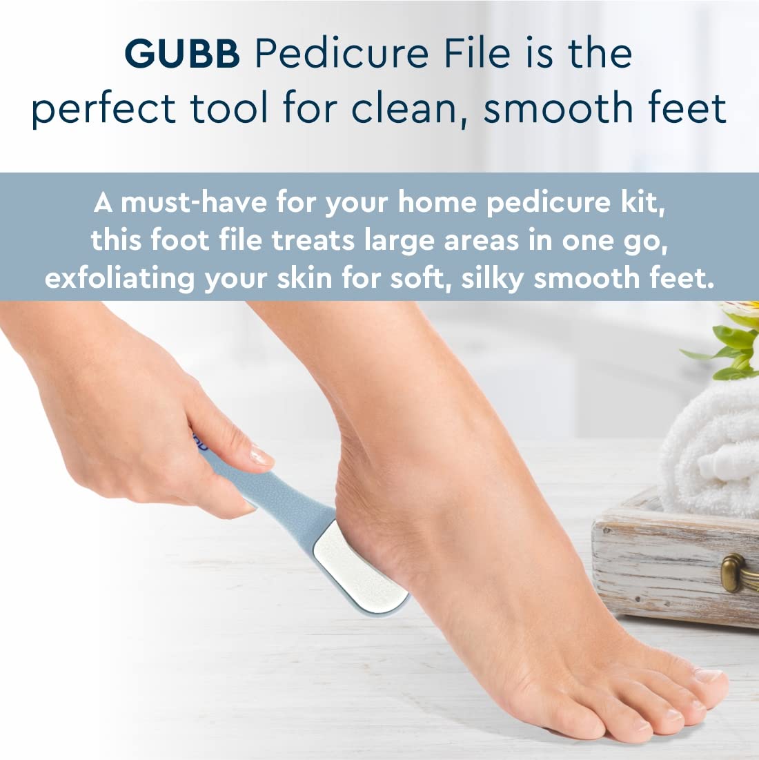 Gubb - Dual Ceramic Stone Pedicure-Tool Foot File- Remove Callus,