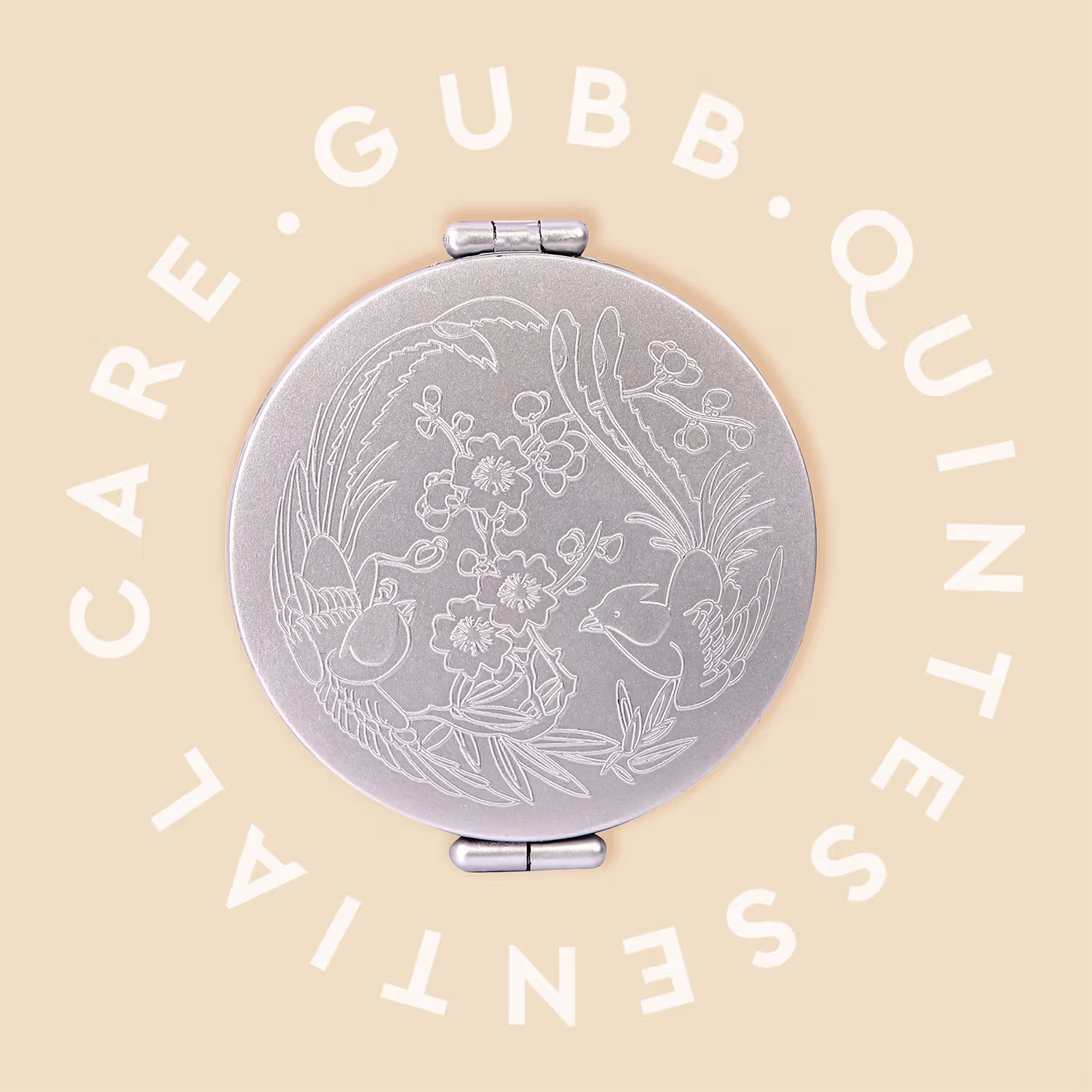 Gubb - Travel Mirror Compact - Cosmetic Bag Mirror - Women Magnifying Mirror for Makeup 5X - Silver