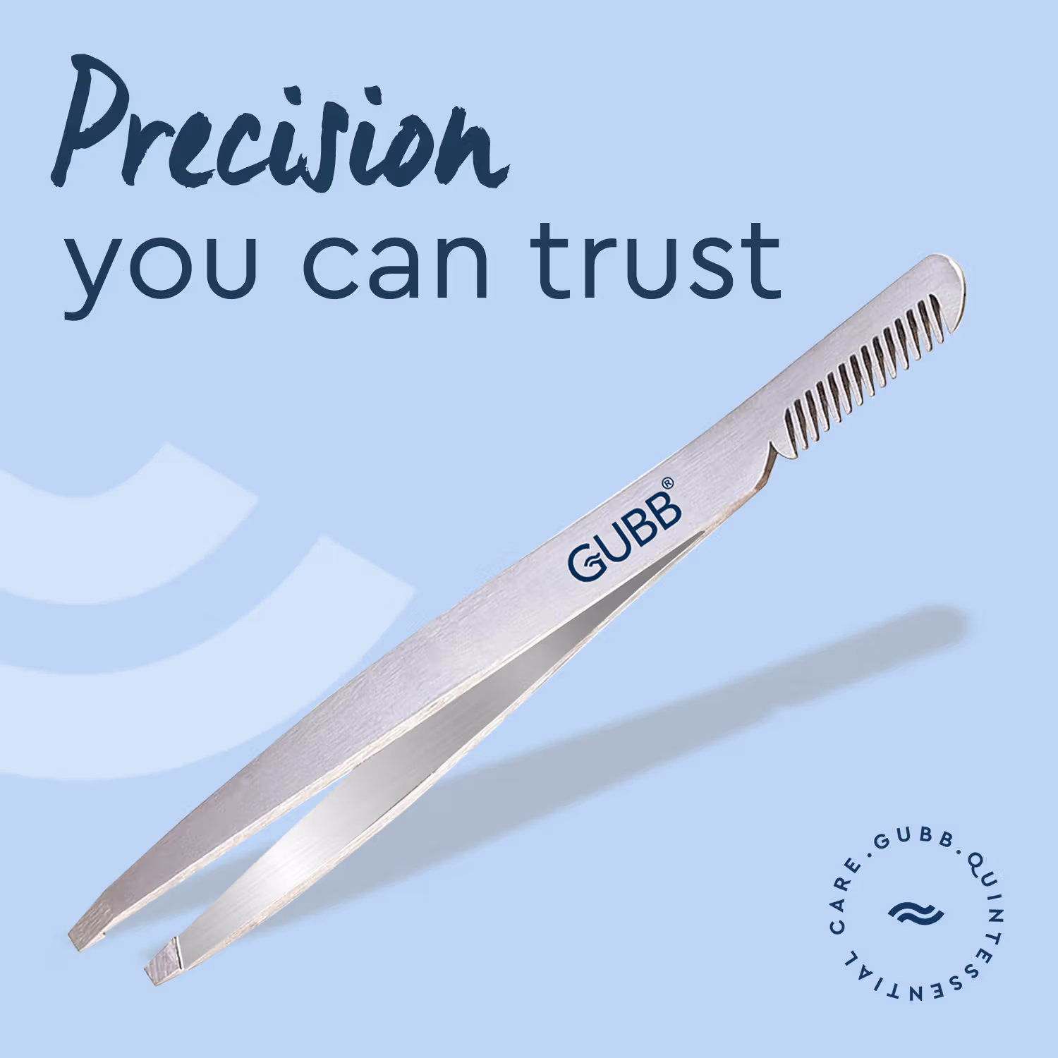 Gubb - Dual Function Tweezer - With Brow Comb