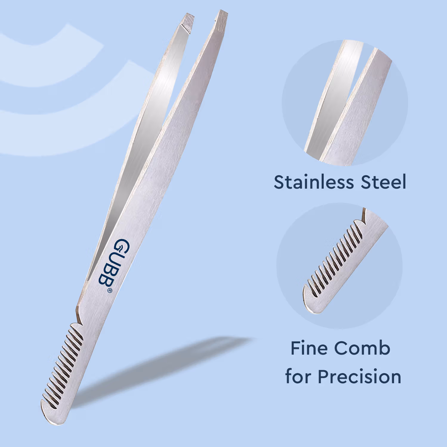 Gubb - Dual Function Tweezer - With Brow Comb