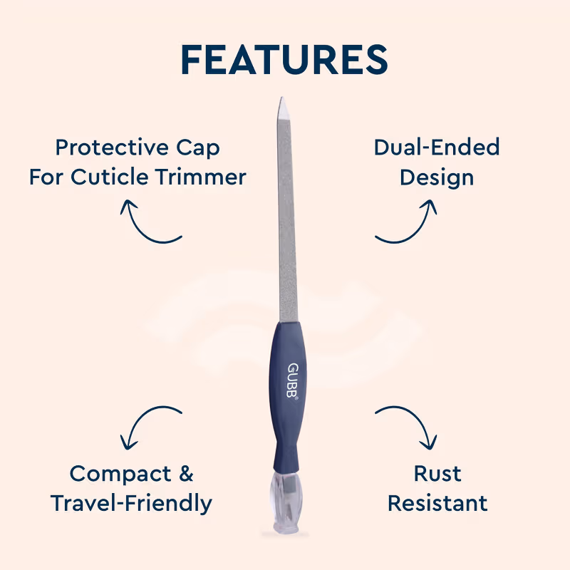 Gubb - Cuticle Trimmer - Nail File Manicure Tool - 2 In 1