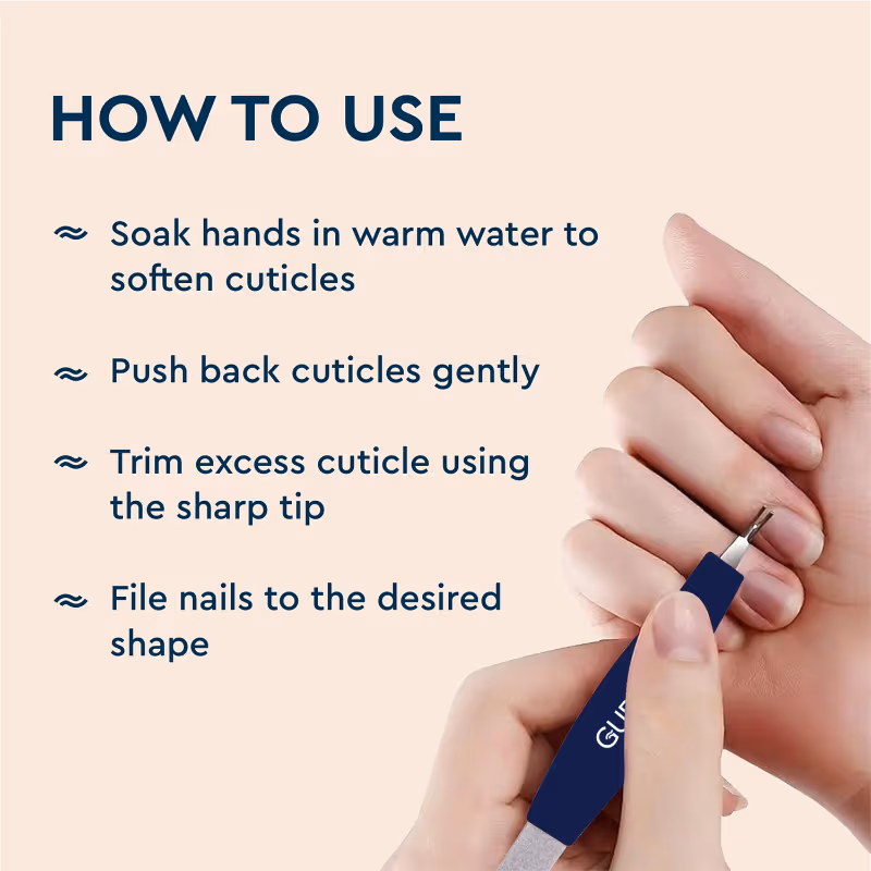 Gubb - Cuticle Trimmer - Nail File Manicure Tool - 2 In 1