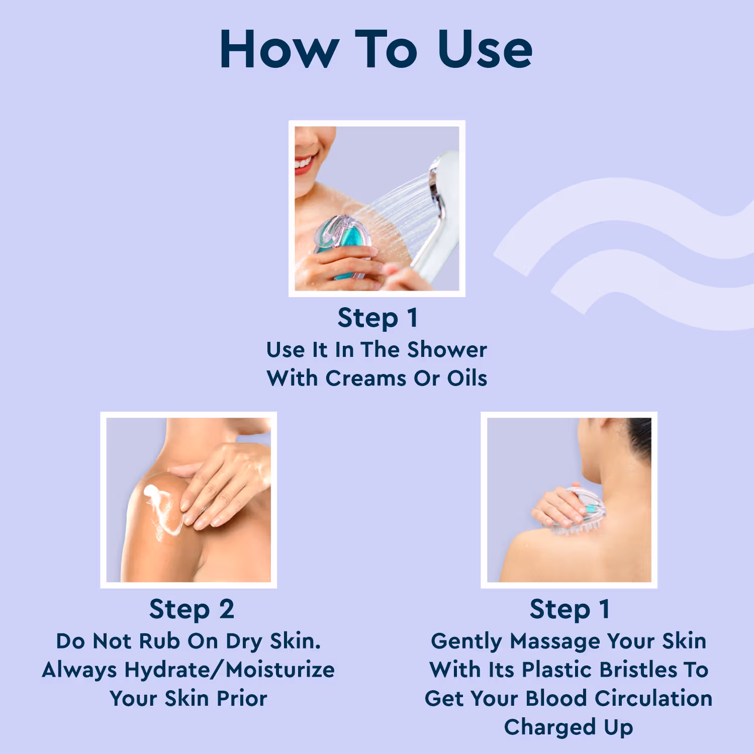 Gubb - Body & Bath Massage - Brush For Relaxation & Improving Blood Circulation