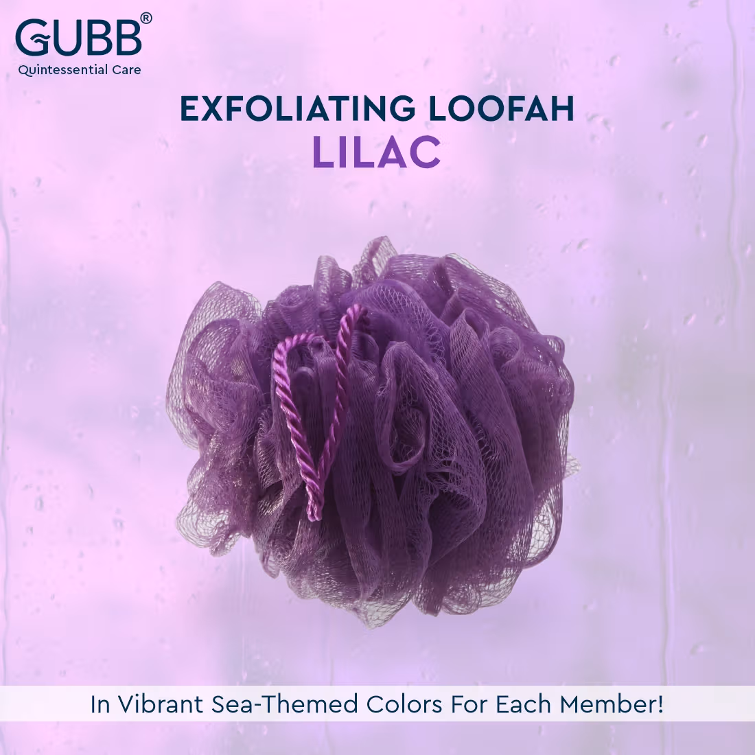 Gubb - Exfoliating Round Bath Loofah - Lilac
