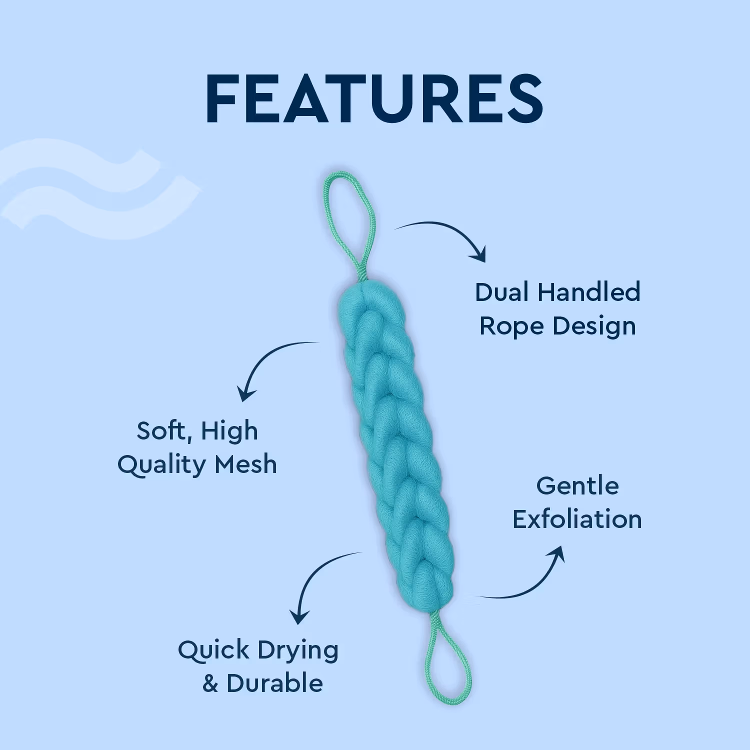Gubb - Back Scrubber - Rope Loofah-For Bathing For Women & Men