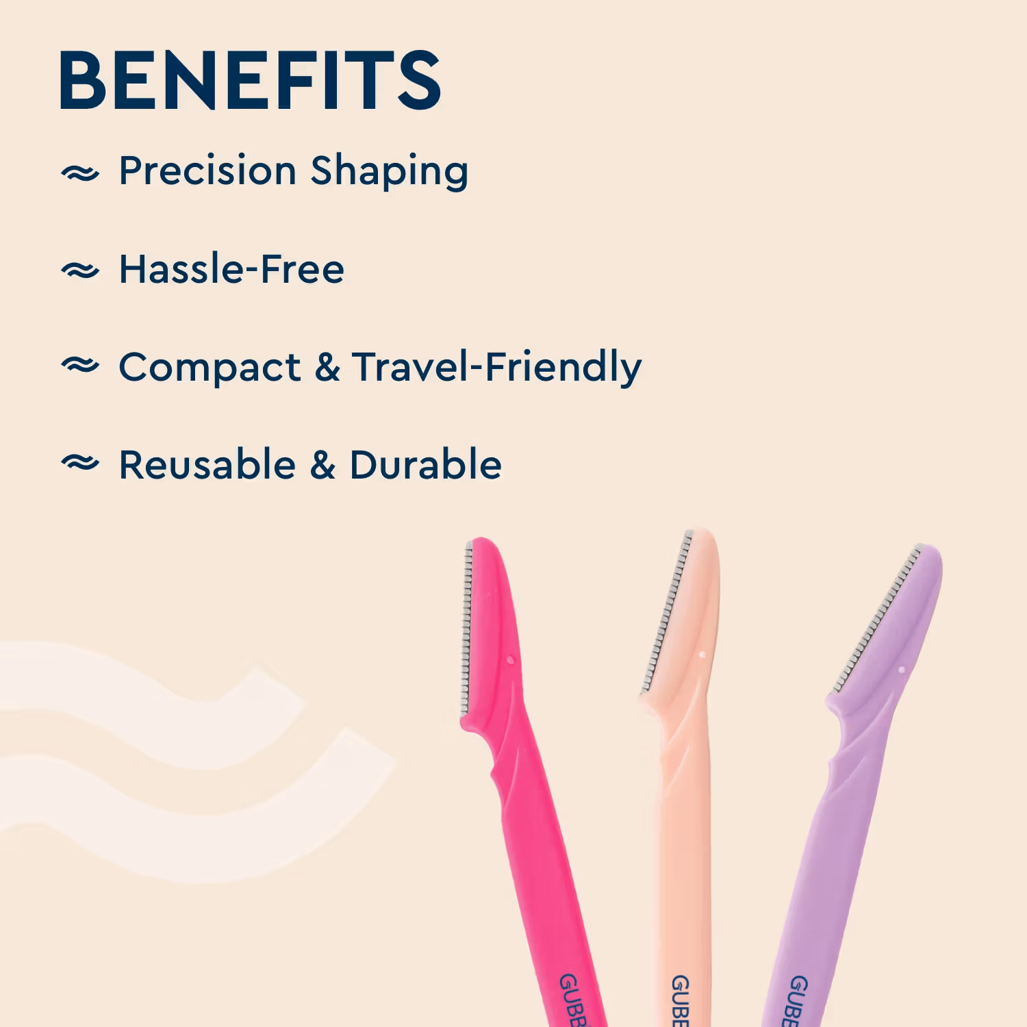Gubb - Face & Eyebrow Razor - Can Be Used On Upper Lips, Chin, Peach Fuzz,