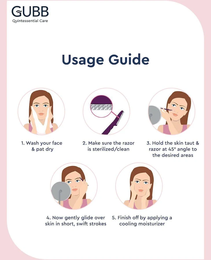 Gubb - Foldable Eyebrow - Facial Hair Remover Razor