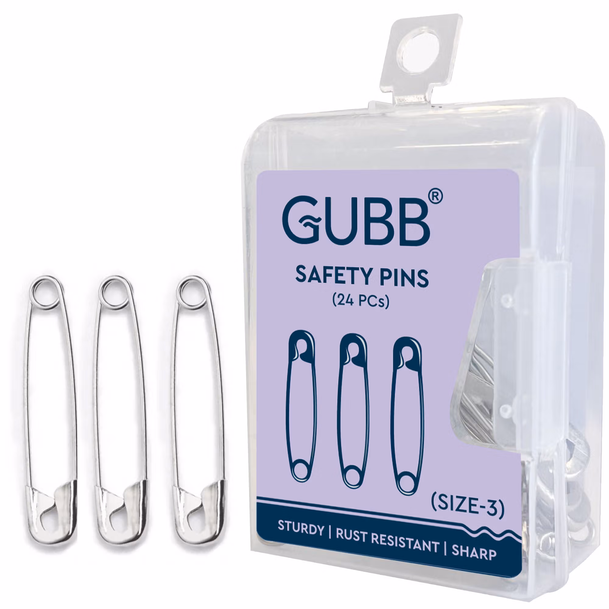 Gubb - Safety Pins For Clothes - Size-3