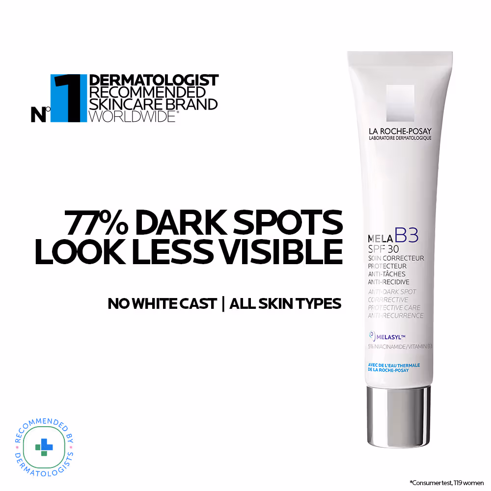 La Roche-Posay - Mela B3 SPF30, - Anti-Dark Spots Moisturiser & Broad-Spectrum Sunscreen with Melasyl