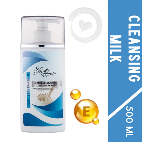 Skin Secrets - Deep Cleansing Milk - with Vitamin E Oil for - Gentle, Cleansed, Soft Skin