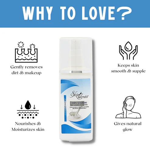 Skin Secrets - Deep Cleansing Milk - with Vitamin E Oil for - Gentle, Cleansed, Soft Skin