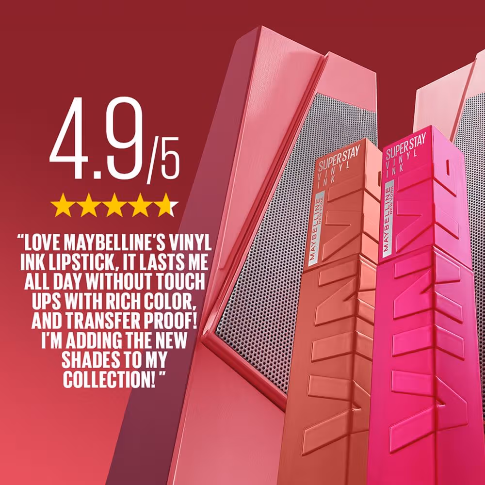 Maybelline New York - Peachy - Super Stay - Vinyl Ink Liquid Lipstick,