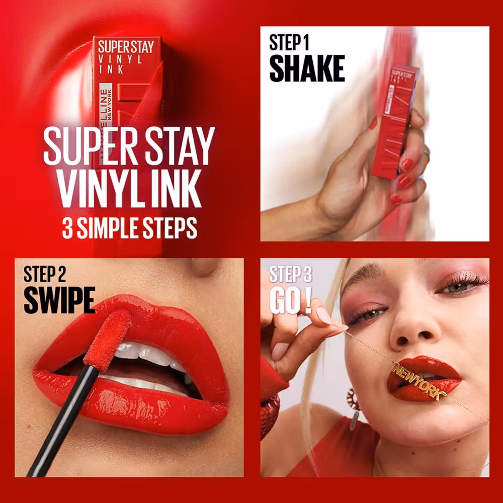 Maybelline New York - Peachy - Super Stay - Vinyl Ink Liquid Lipstick,