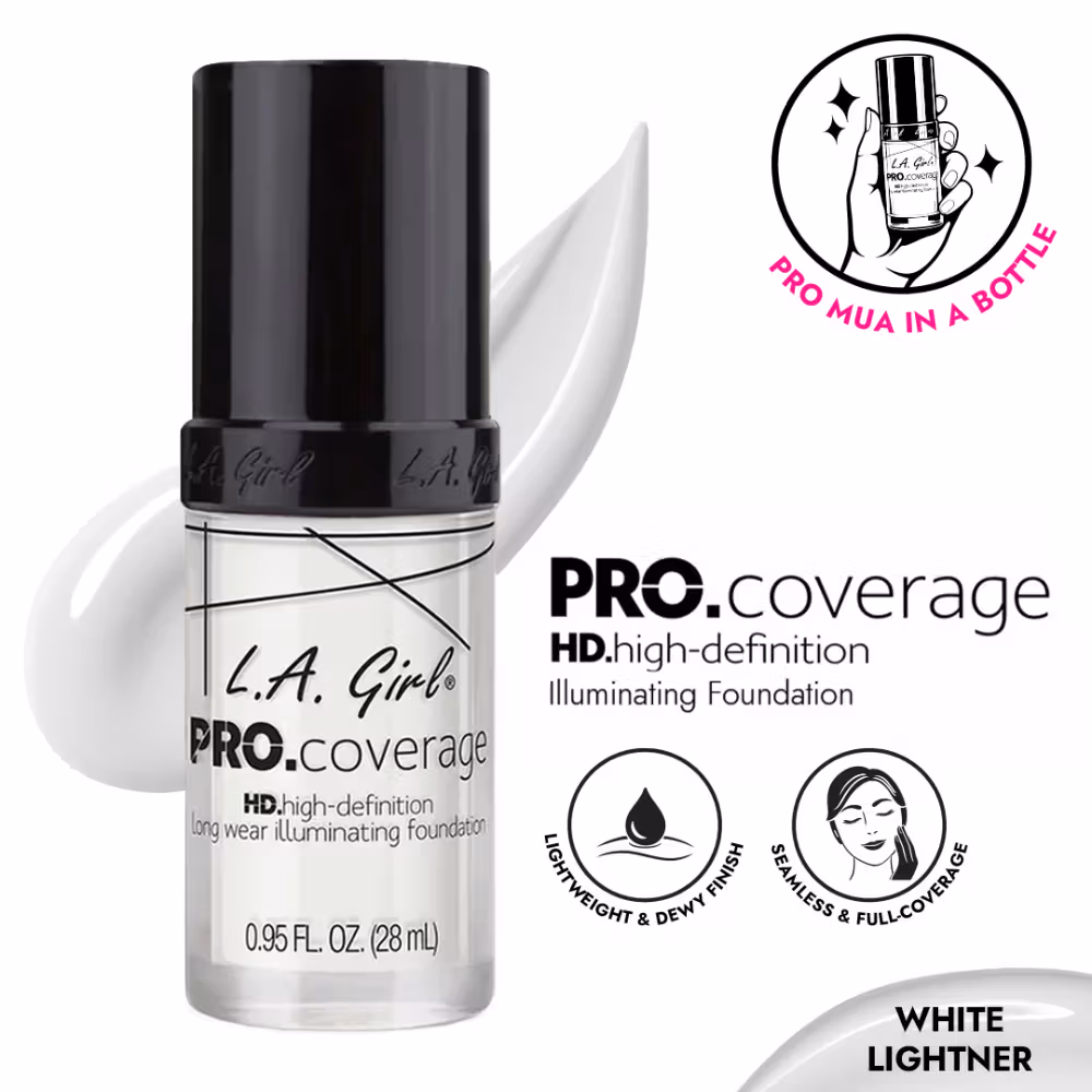 L.A Girl - White-lightener - Pro Coverage - HD Illuminating Liquid Foundation