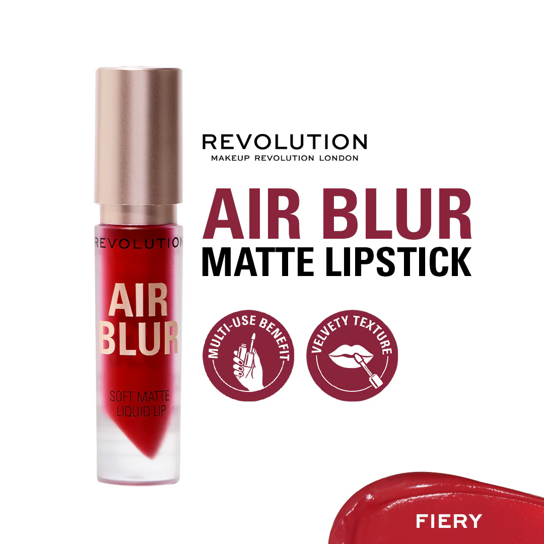 Makeup Revolution - Fiery - Air Blur - Matte Liquid Lipstick