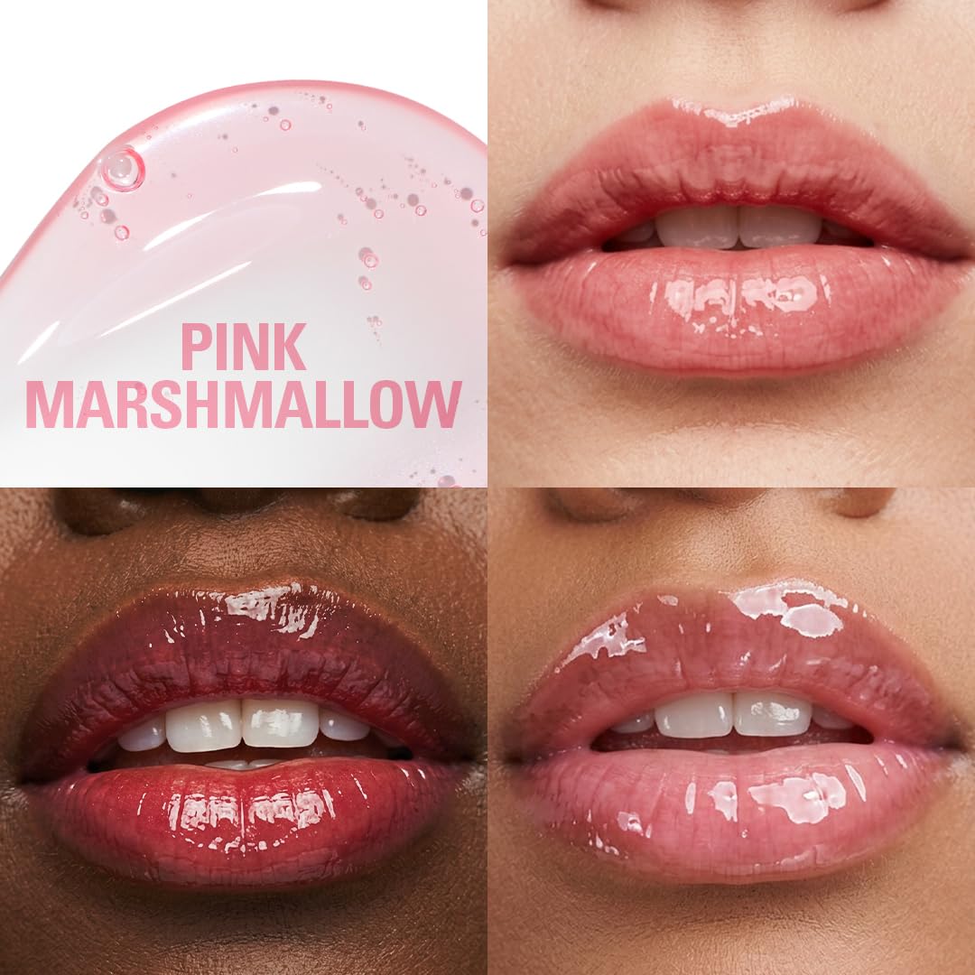 Makeup Revolution - Pink Marshmallow - Shine Gloss Lip Gloss - High Shine Non-Sticky Lip Gloss for Women