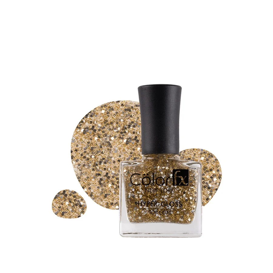 Color Fx - Gold - Top Coat-Hyper Glossy Nail Polish