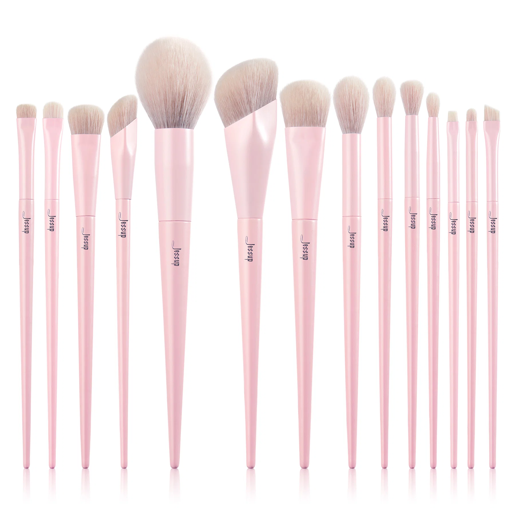 Jessup - Crystal Pink - Makeup Brushes Set Premium Vegan Collection IV
