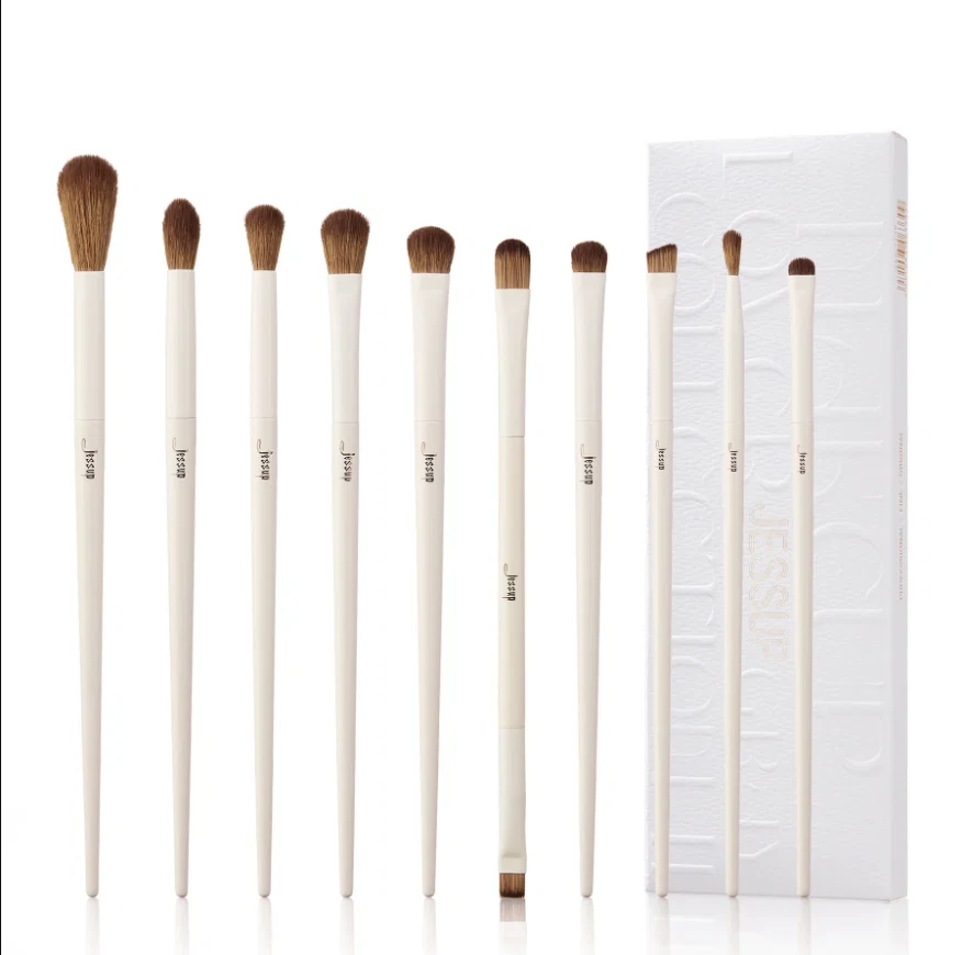 Jessup - Luxury Light Gray - 14Pcs Comprehensive Eye and Face Brush Set