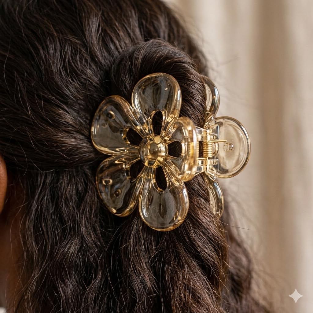 Birdware - Flower Shape Clutcher - Premium Floral Hair Claw Clip