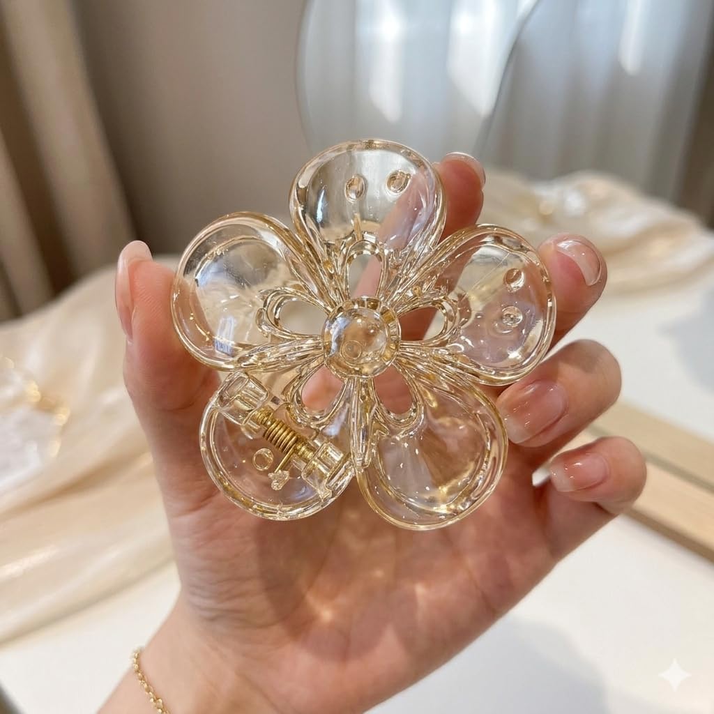 Birdware - Flower Shape Clutcher - Premium Floral Hair Claw Clip
