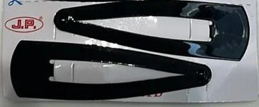 J.P High Profile - Black Snap Clip - Tic-Tac Pins-Hair Clips
