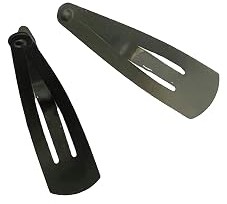 J.P High Profile - Black Snap Clip - Tic-Tac Pins-Hair Clips