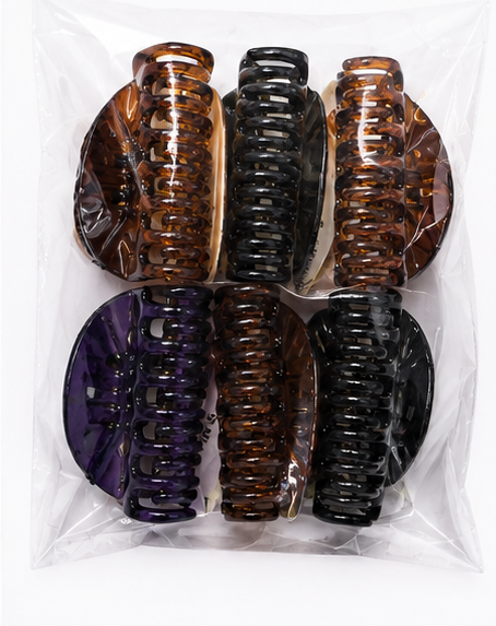 Birdware - Butterfly Clips-Acrylic Material Stone For Women - Pack of 6 pcs