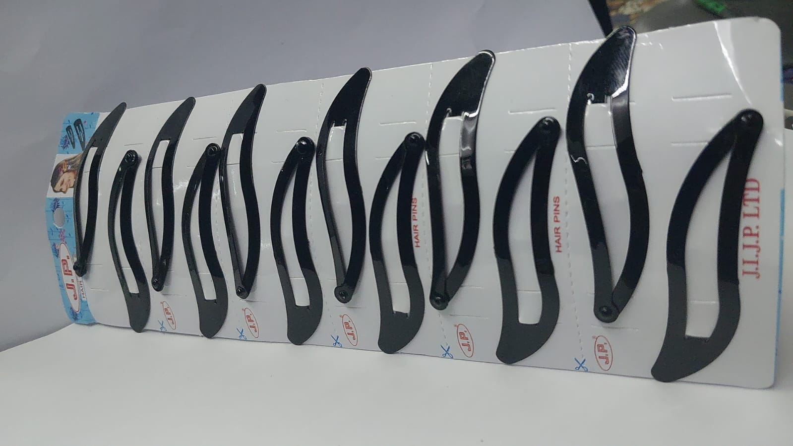 J.P High Profile - TicTok Pins-Hair Clips - Strip with 6 Pairs