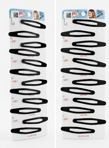 J.P High Profile - Hair Pins - Tic-Tac Pins - Strip with 6 pairs