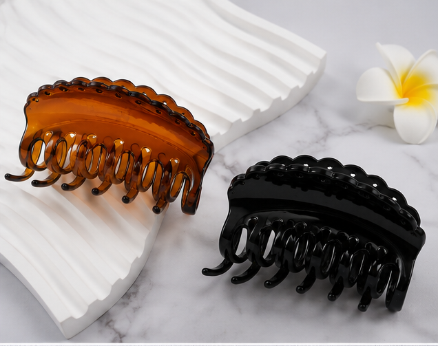 Birdware - Black/Shell Colour - Medium - Hair Clips for Women and Girls