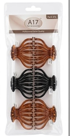 Birdware - Claw Clips - For Women Hair - Korean Clutchers - Pack of 6 pcs
