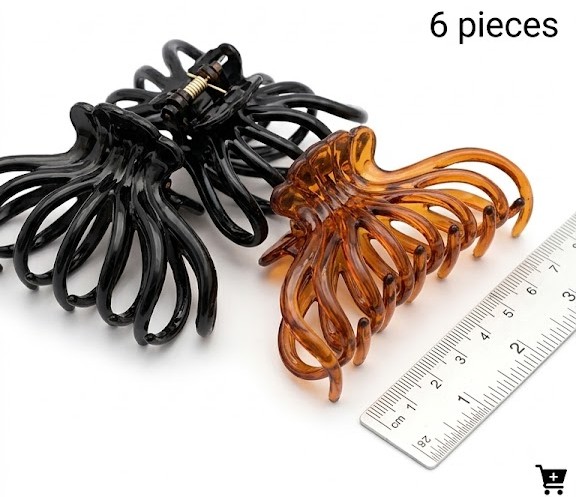 Birdware - Claw Clips - For Women Hair - Korean Clutchers - Pack of 6 pcs