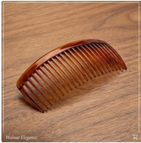 Birdwear - Women Practical - Plastic Combs Hair Clips Clamps 23 Teeth-Red Brown
