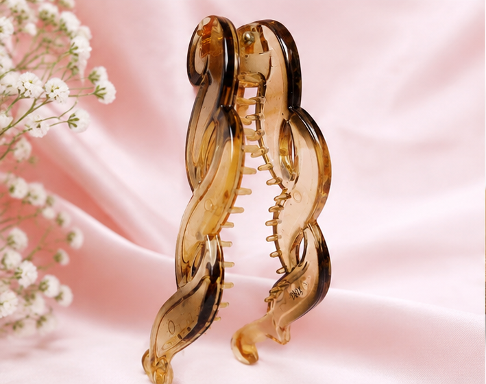 Birdware - WomenΓÇÖs Transparent Acrylic - Twisted Hair Claw Clip