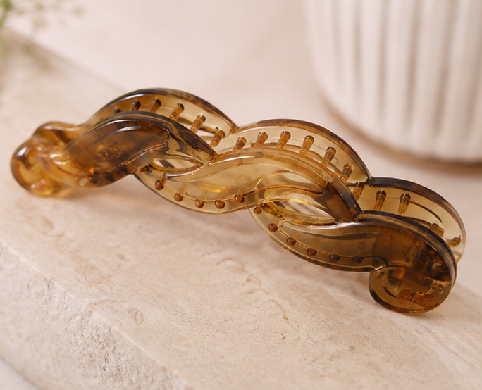 Birdware - WomenΓÇÖs Transparent Acrylic - Twisted Hair Claw Clip