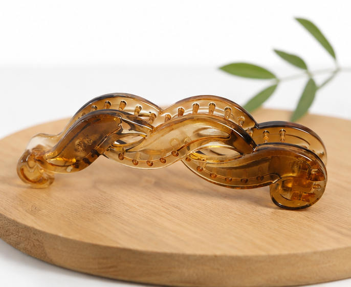 Birdware - WomenΓÇÖs Transparent Acrylic - Twisted Hair Claw Clip