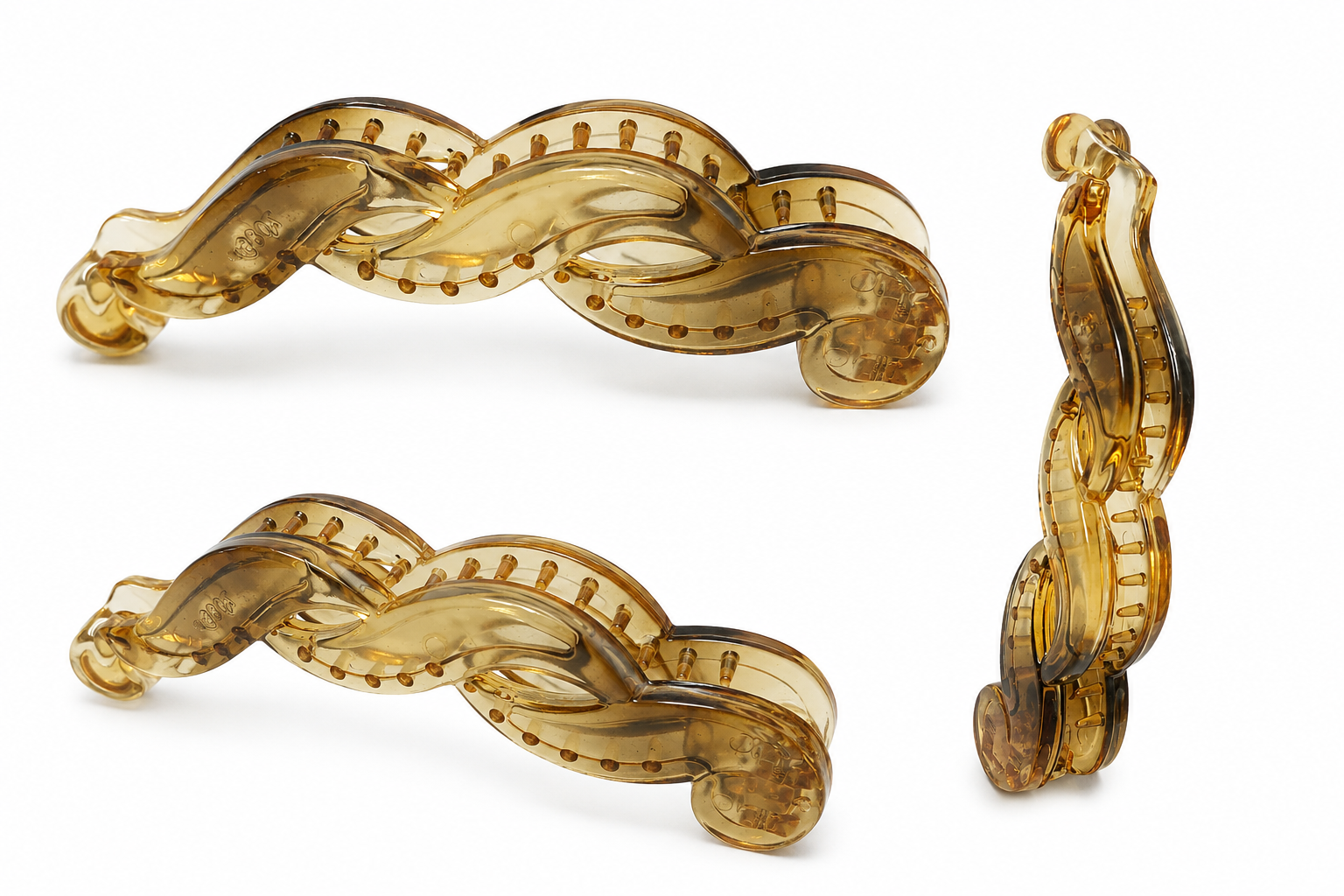 Birdware - WomenΓÇÖs Transparent Acrylic - Twisted Hair Claw Clip